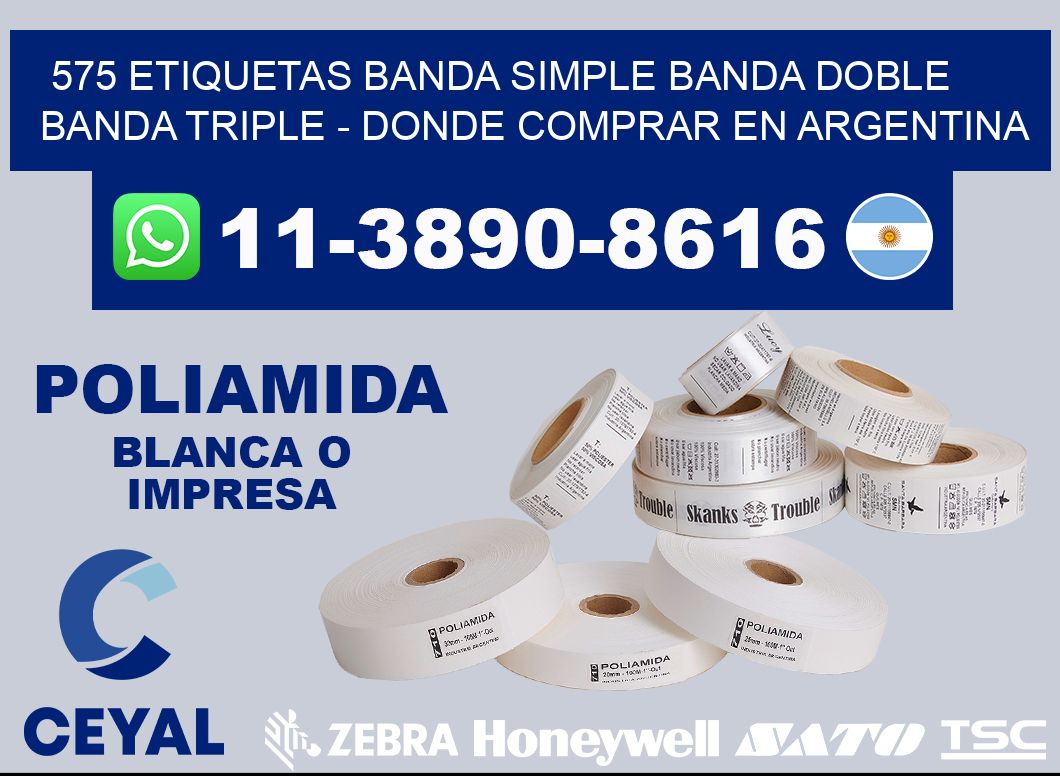 575 etiquetas banda simple banda doble banda triple - Donde Comprar en Argentina