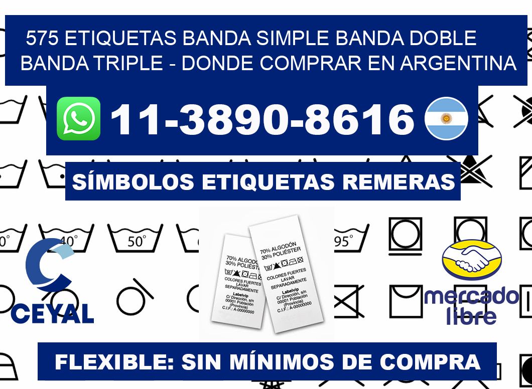 575 etiquetas banda simple banda doble banda triple - Donde Comprar en Argentina