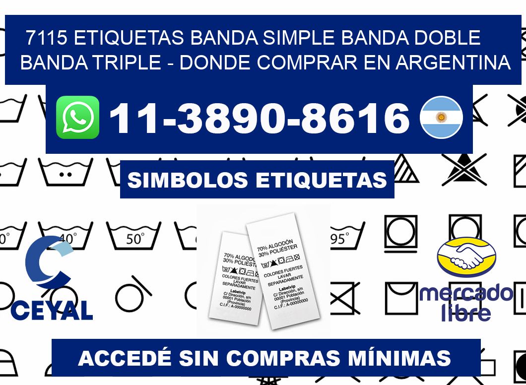 7115 etiquetas banda simple banda doble banda triple - Donde Comprar en Argentina