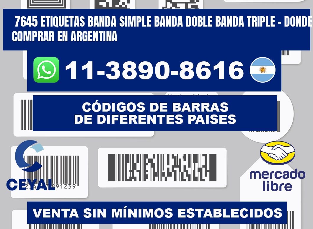 7645 etiquetas banda simple banda doble banda triple - Donde Comprar en Argentina