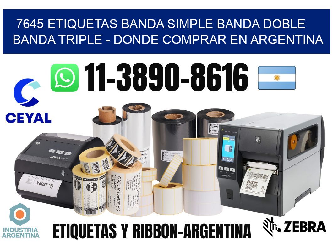 7645 etiquetas banda simple banda doble banda triple - Donde Comprar en Argentina