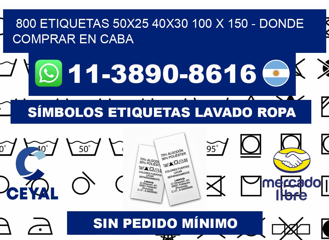 800 etiquetas 50x25 40x30 100 x 150 - Donde Comprar en Caba