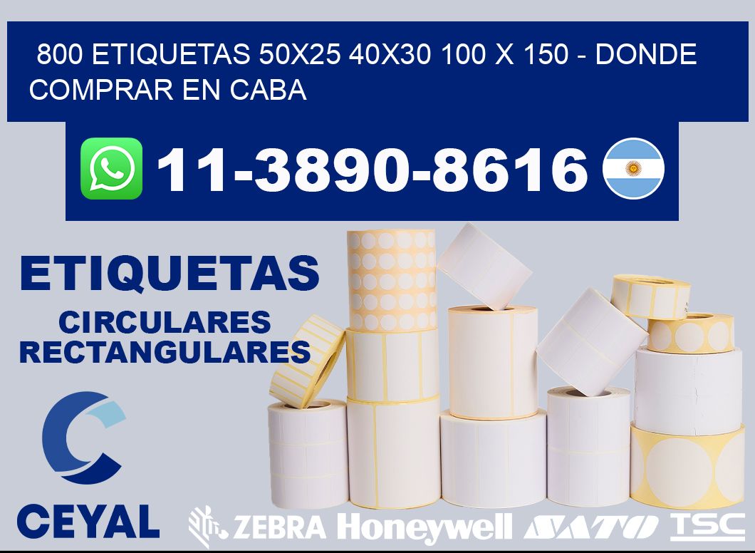 800 etiquetas 50x25 40x30 100 x 150 - Donde Comprar en Caba