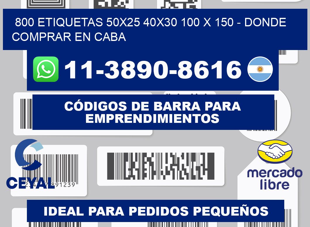 800 etiquetas 50x25 40x30 100 x 150 - Donde Comprar en Caba