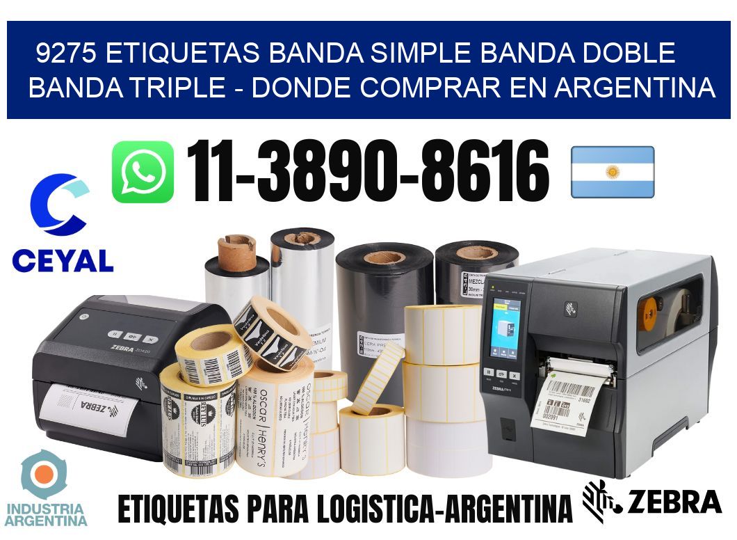 9275 etiquetas banda simple banda doble banda triple - Donde Comprar en Argentina