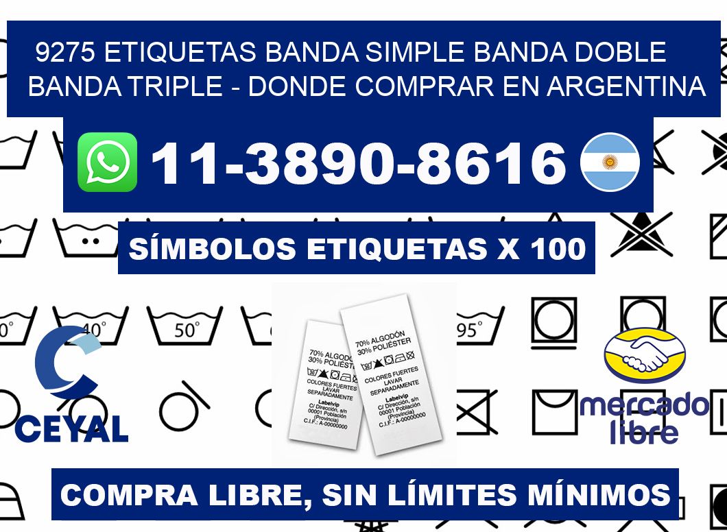 9275 etiquetas banda simple banda doble banda triple - Donde Comprar en Argentina