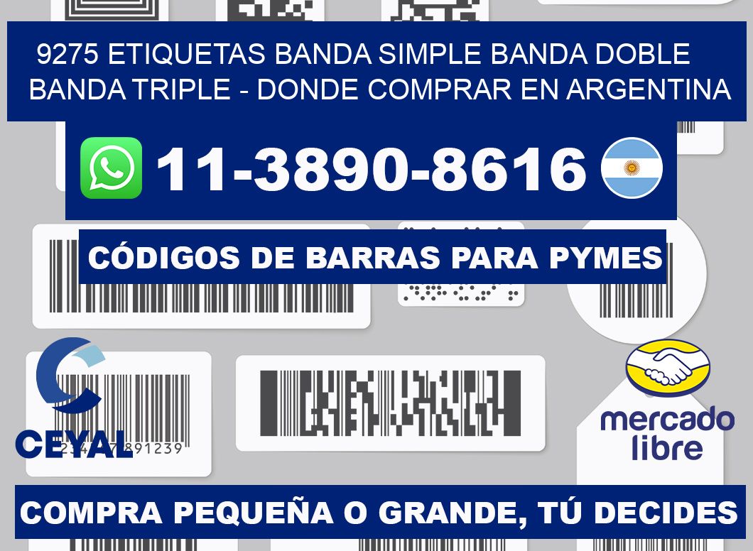 9275 etiquetas banda simple banda doble banda triple - Donde Comprar en Argentina