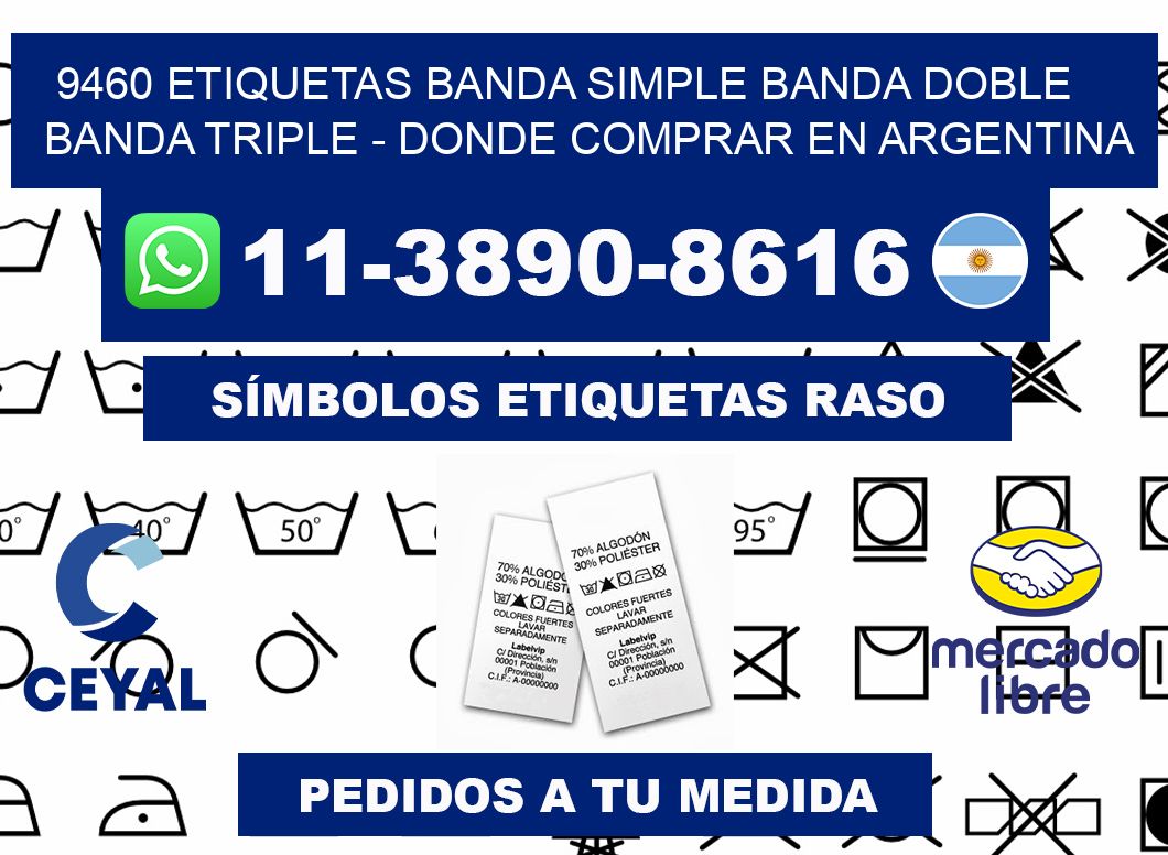 9460 etiquetas banda simple banda doble banda triple - Donde Comprar en Argentina