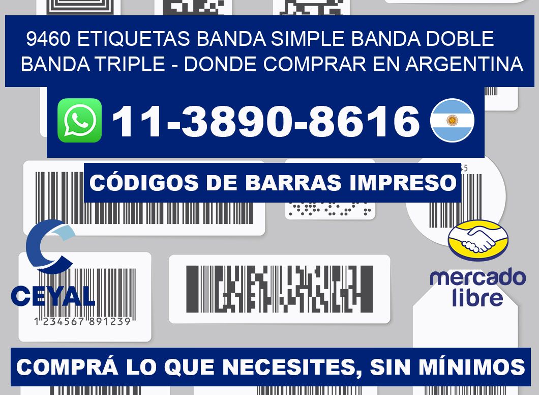 9460 etiquetas banda simple banda doble banda triple - Donde Comprar en Argentina