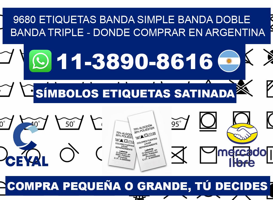 9680 etiquetas banda simple banda doble banda triple - Donde Comprar en Argentina