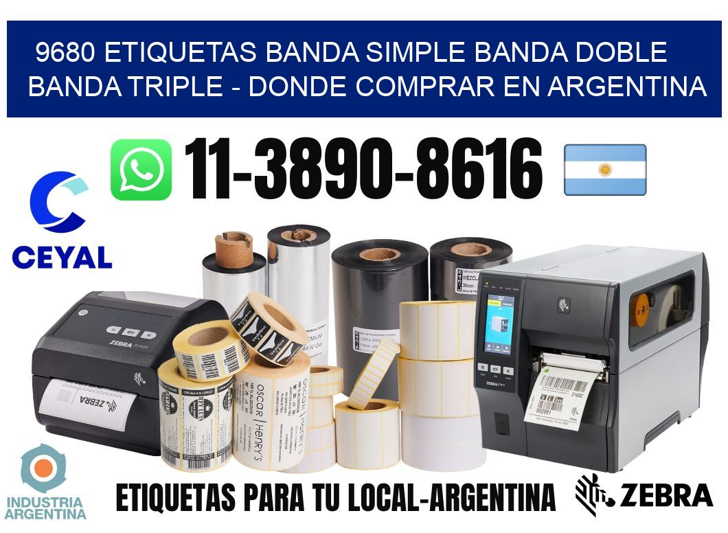 9680 etiquetas banda simple banda doble banda triple - Donde Comprar en Argentina