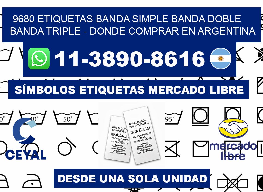 9680 etiquetas banda simple banda doble banda triple - Donde Comprar en Argentina