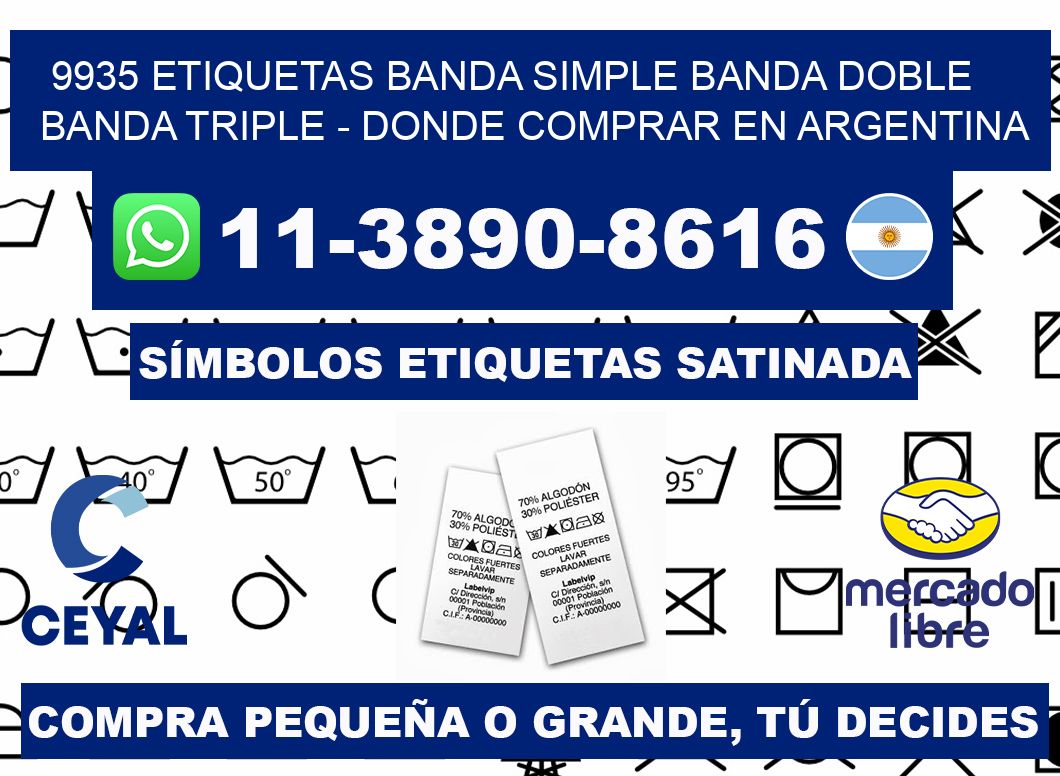 9935 etiquetas banda simple banda doble banda triple - Donde Comprar en Argentina