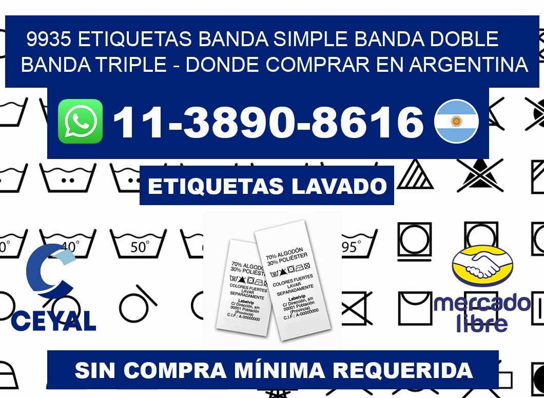 9935 etiquetas banda simple banda doble banda triple - Donde Comprar en Argentina