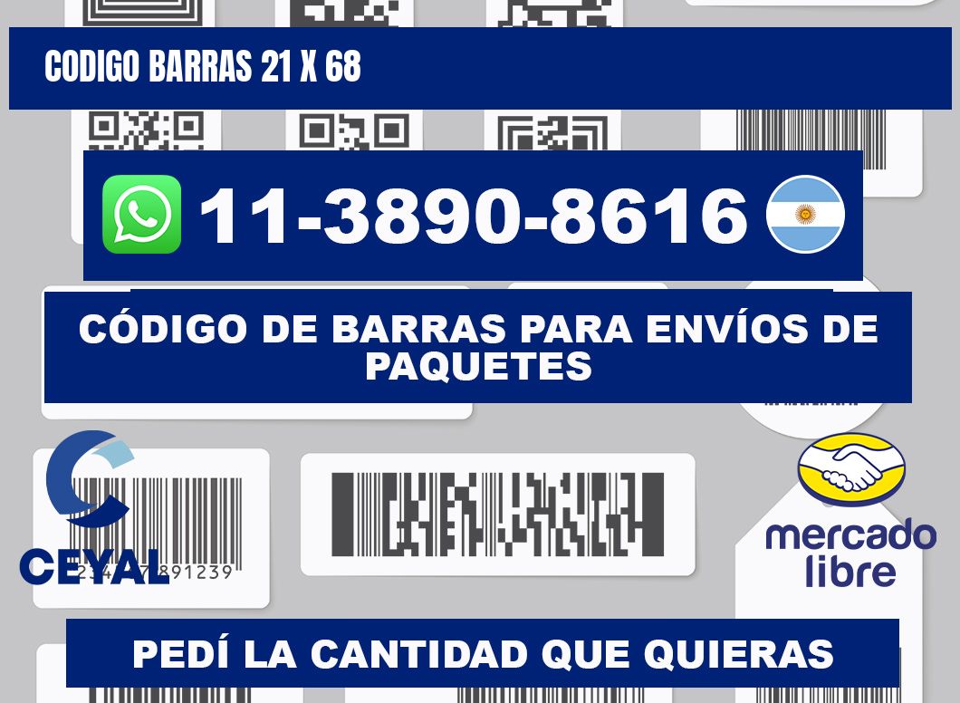 Codigo barras 21 x 68