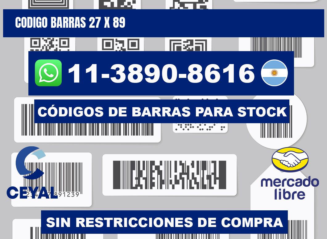 Codigo barras 27 x 89