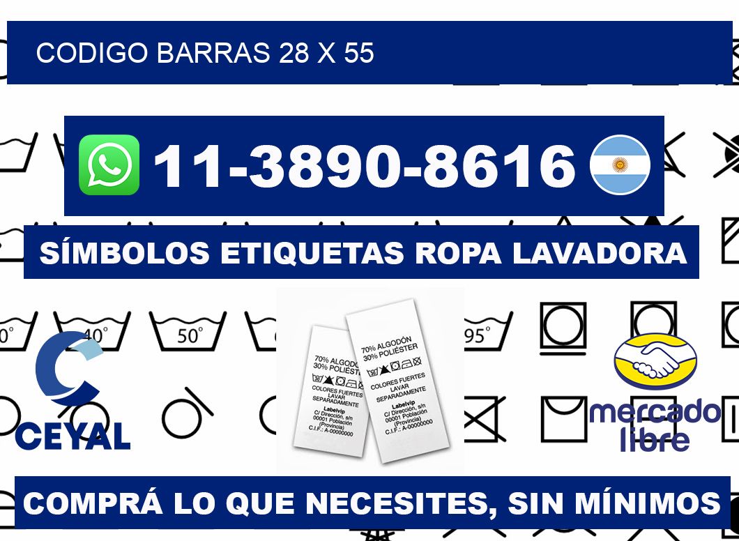 Codigo barras 28 x 55