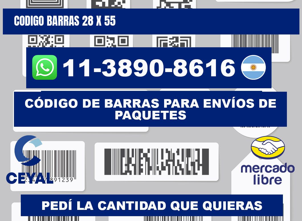 Codigo barras 28 x 55