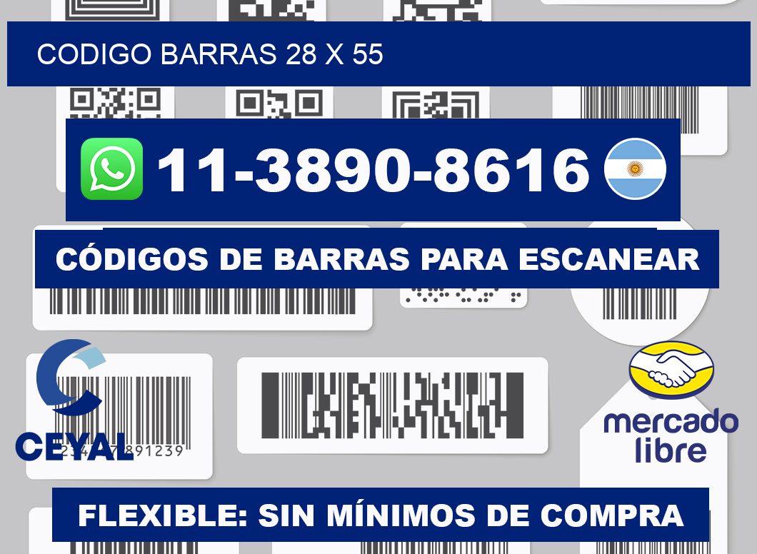 Codigo barras 28 x 55