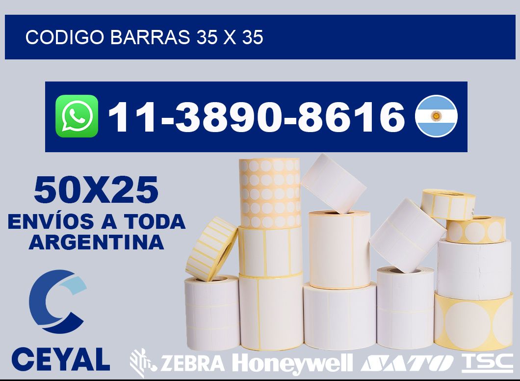 Codigo barras 35 x 35