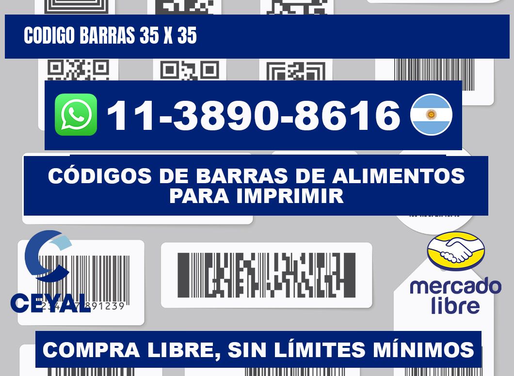 Codigo barras 35 x 35