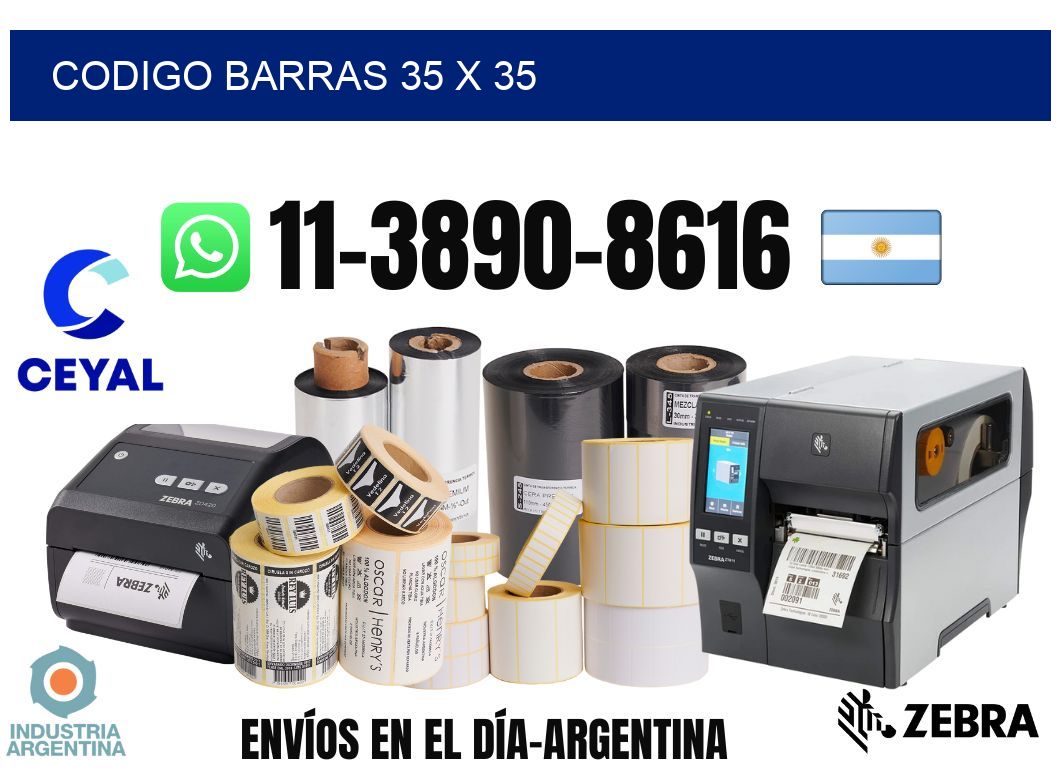 Codigo barras 35 x 35