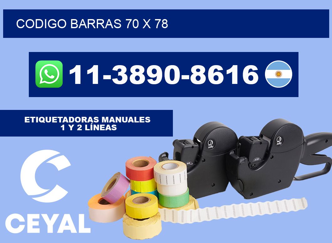 Codigo barras 70 x 78