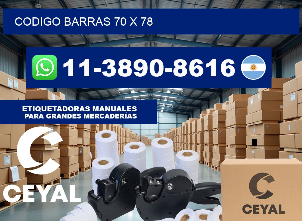 Codigo barras 70 x 78