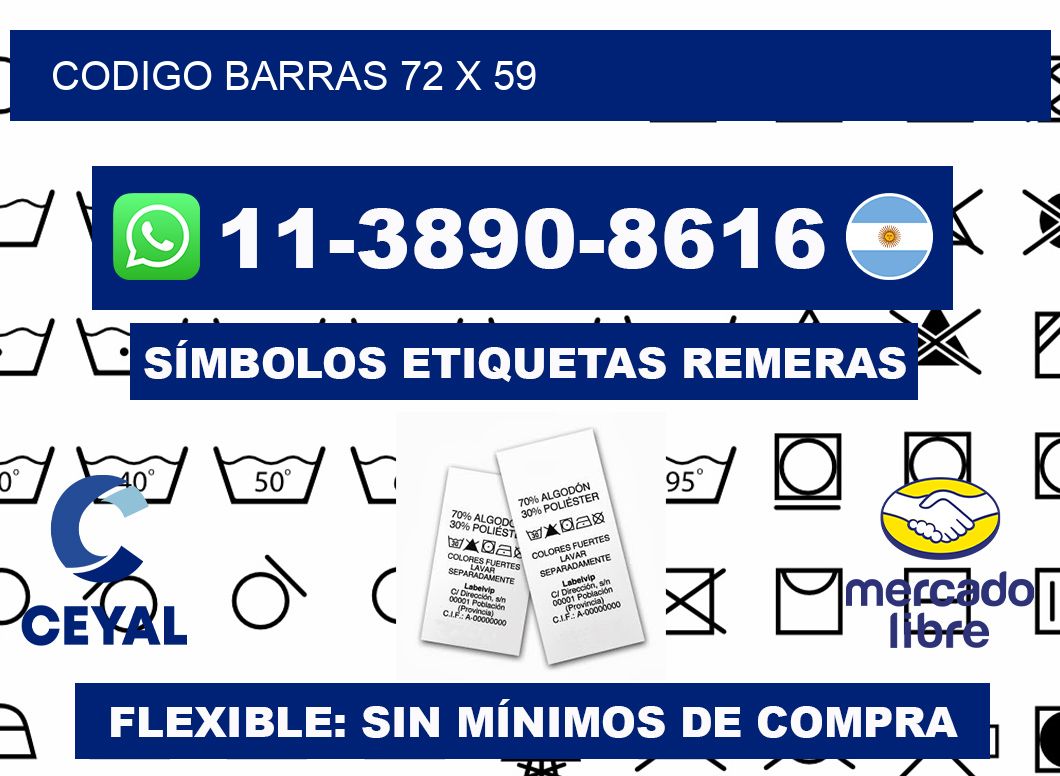 Codigo barras 72 x 59