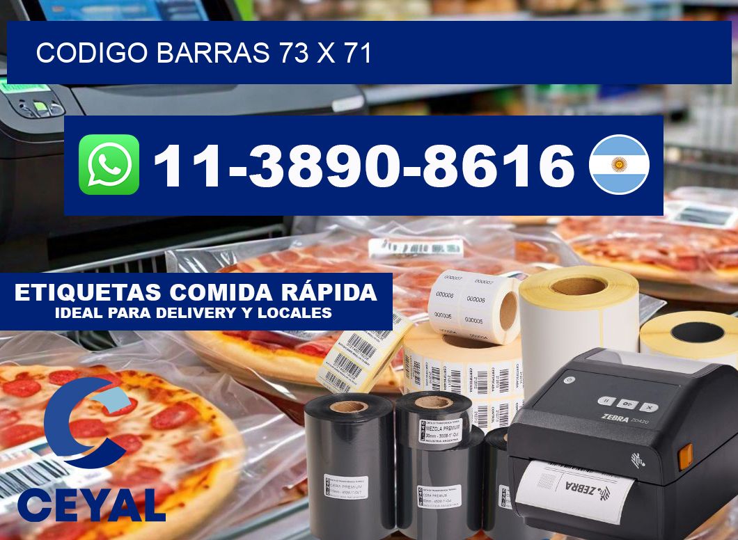 Codigo barras 73 x 71
