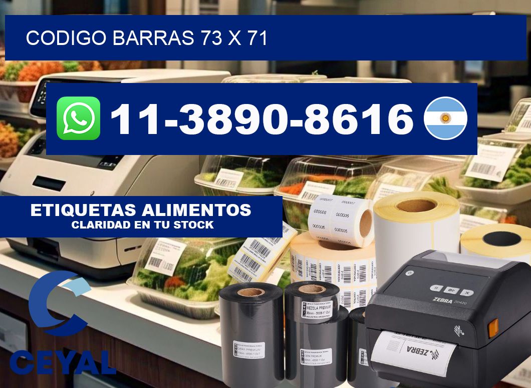 Codigo barras 73 x 71