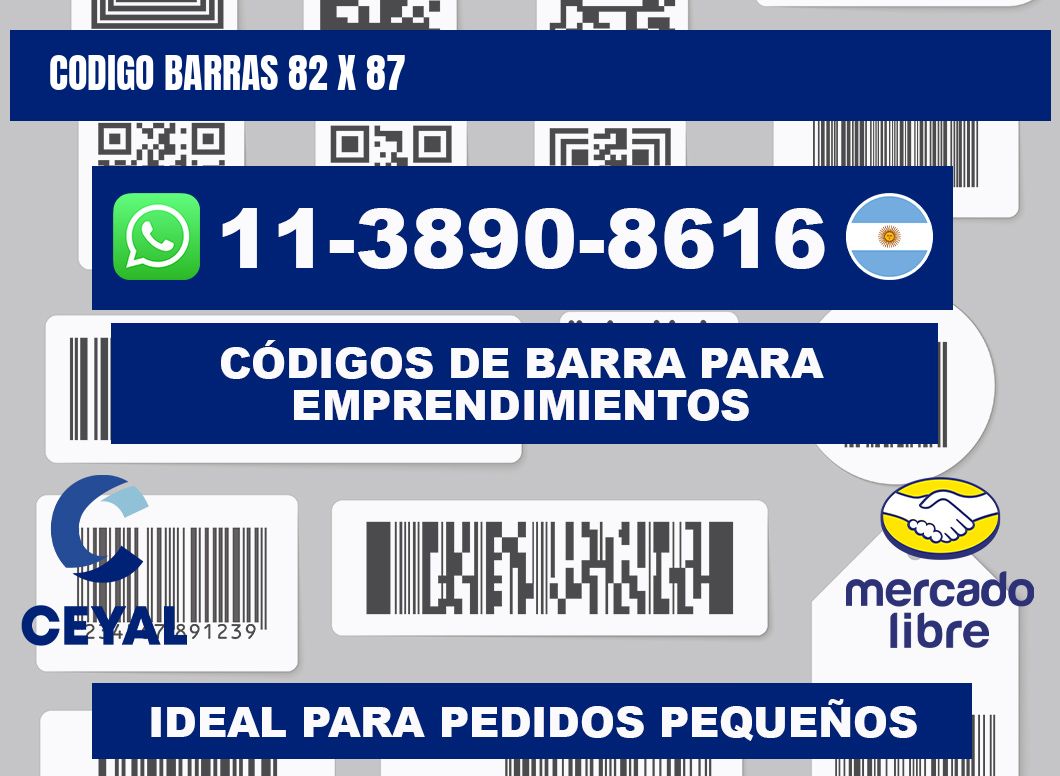 Codigo barras 82 x 87