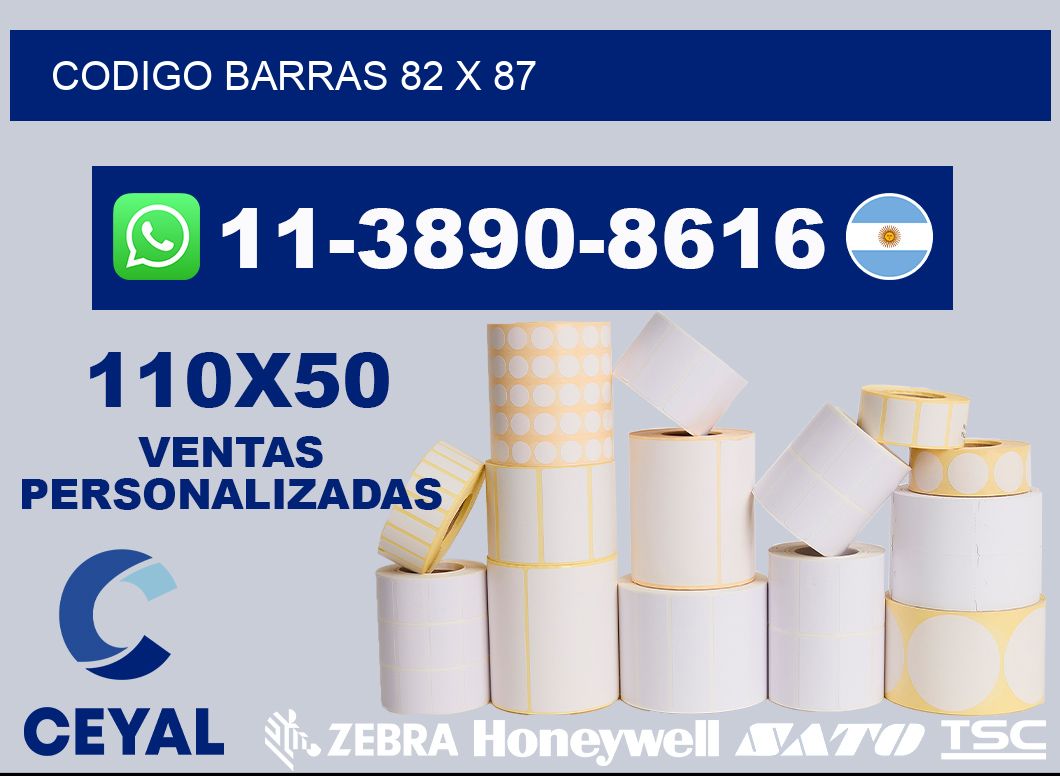 Codigo barras 82 x 87