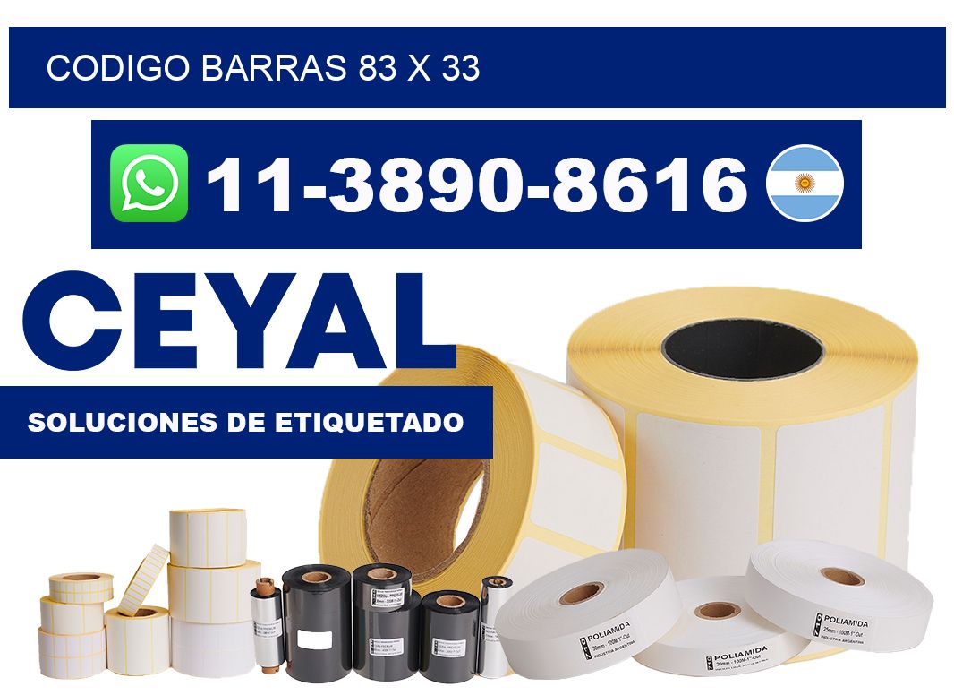 Codigo barras 83 x 33
