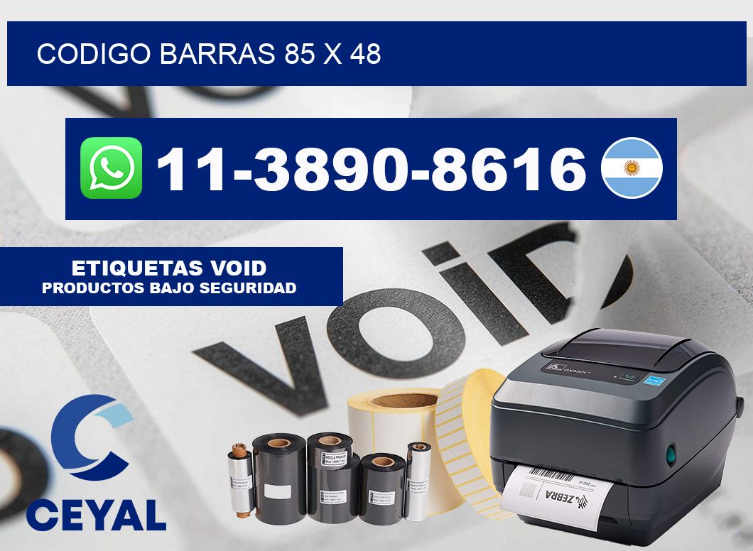 Codigo barras 85 x 48