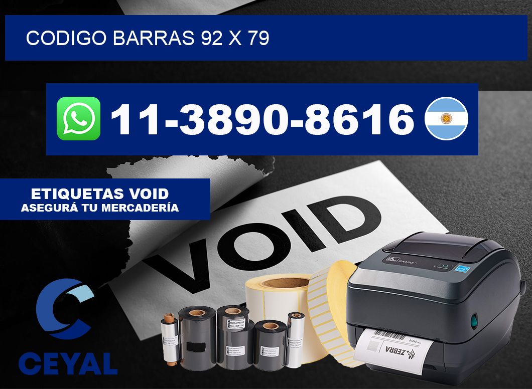 Codigo barras 92 x 79