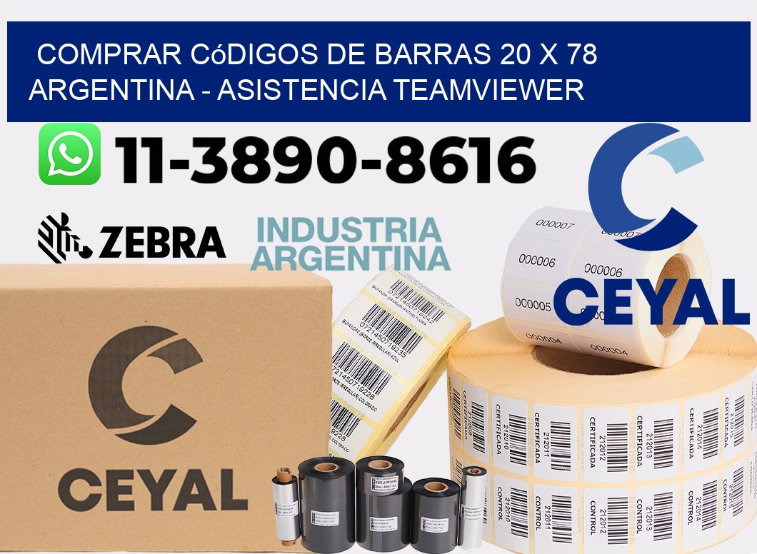 Comprar códigos de barras 20 x 78 argentina - asistencia teamviewer