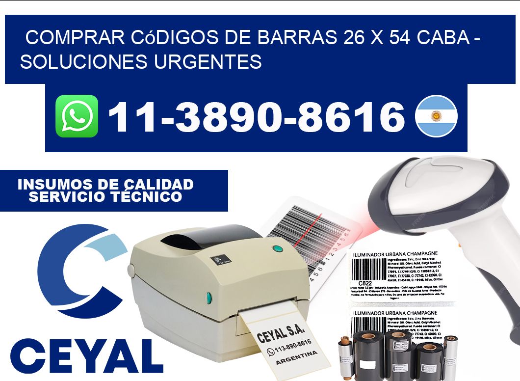 Comprar códigos de barras 26 x 54 CABA - soluciones urgentes