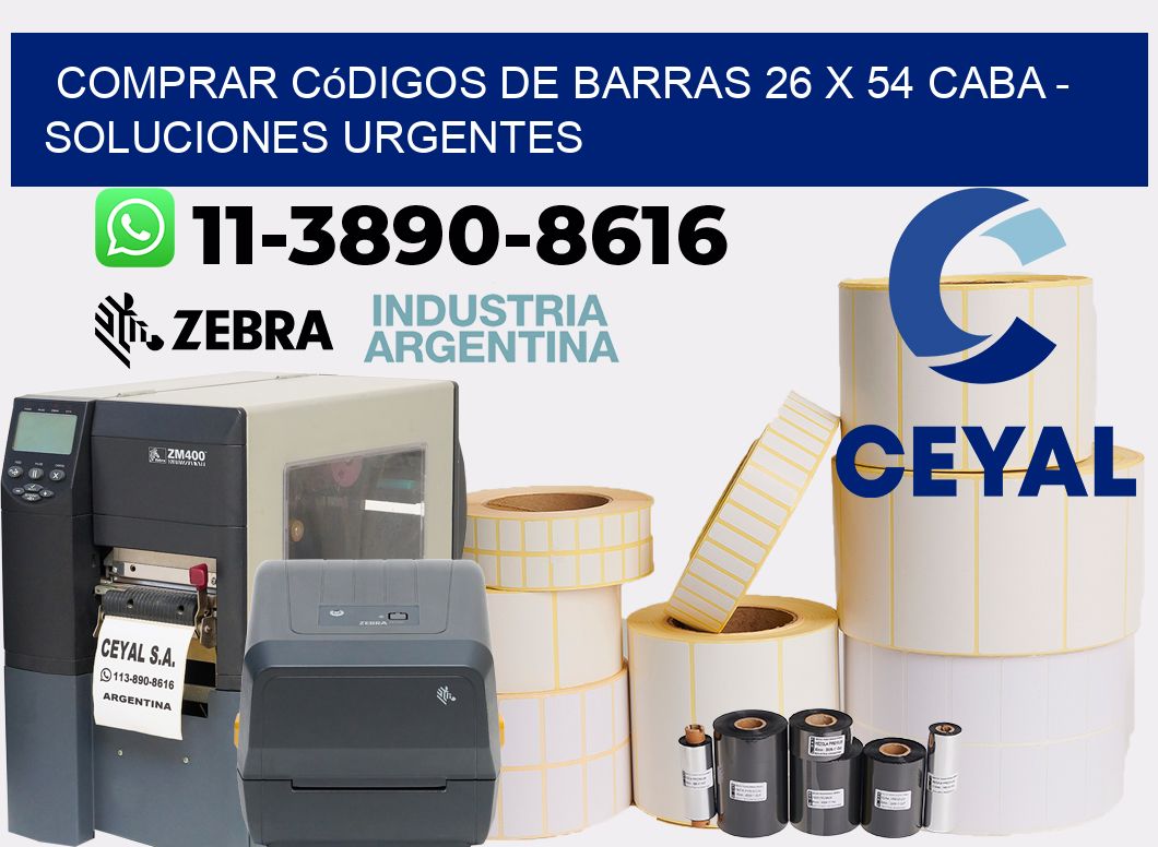 Comprar códigos de barras 26 x 54 CABA - soluciones urgentes