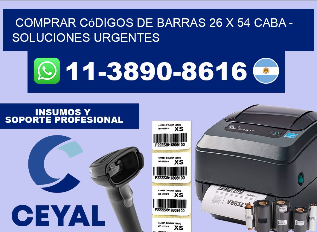 Comprar códigos de barras 26 x 54 CABA – soluciones urgentes