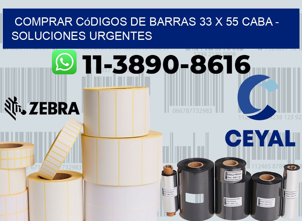 Comprar códigos de barras 33 x 55 CABA - soluciones urgentes
