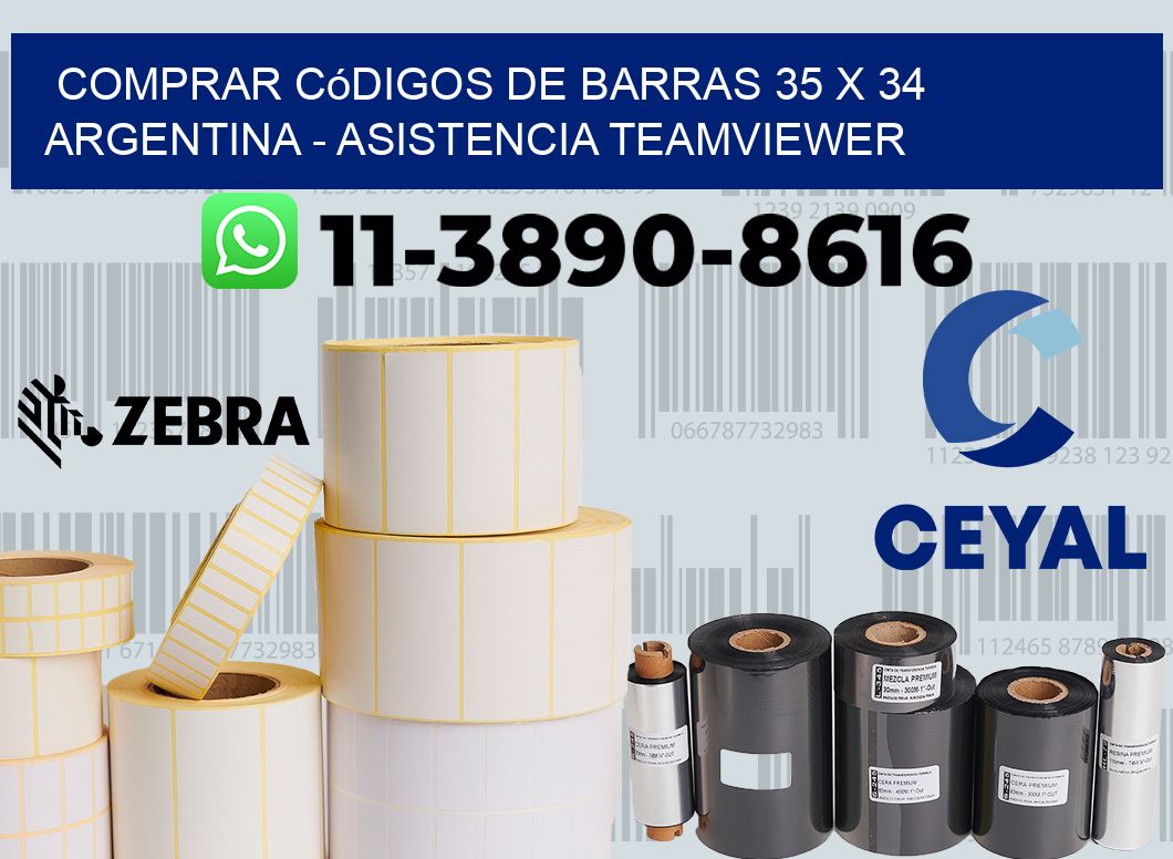 Comprar códigos de barras 35 x 34 argentina - asistencia teamviewer