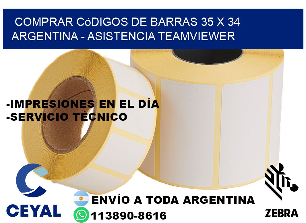 Comprar códigos de barras 35 x 34 argentina - asistencia teamviewer