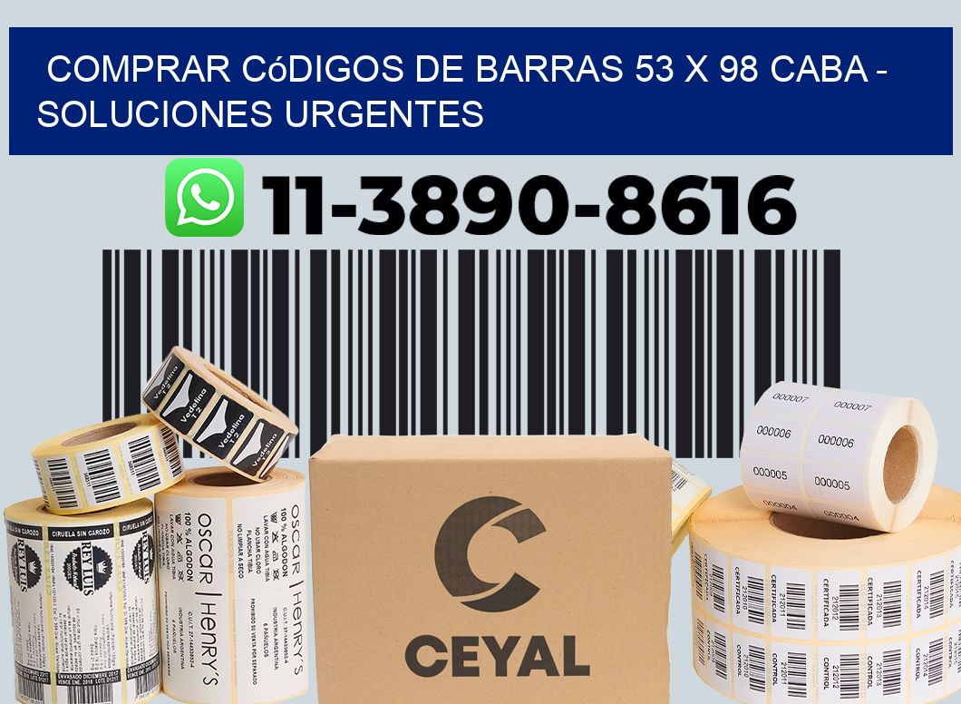 Comprar códigos de barras 53 x 98 CABA - soluciones urgentes