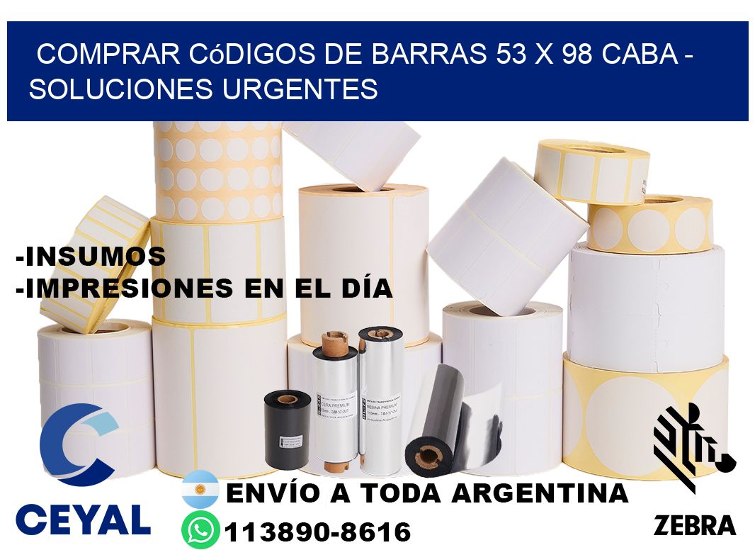 Comprar códigos de barras 53 x 98 CABA - soluciones urgentes