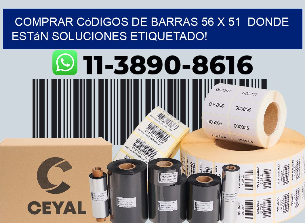 Comprar códigos de barras 56 x 51  donde están soluciones etiquetado!