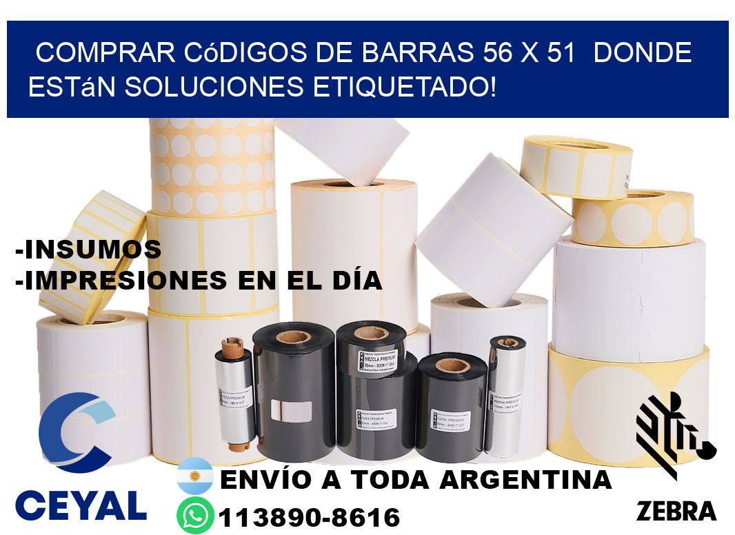Comprar códigos de barras 56 x 51  donde están soluciones etiquetado!
