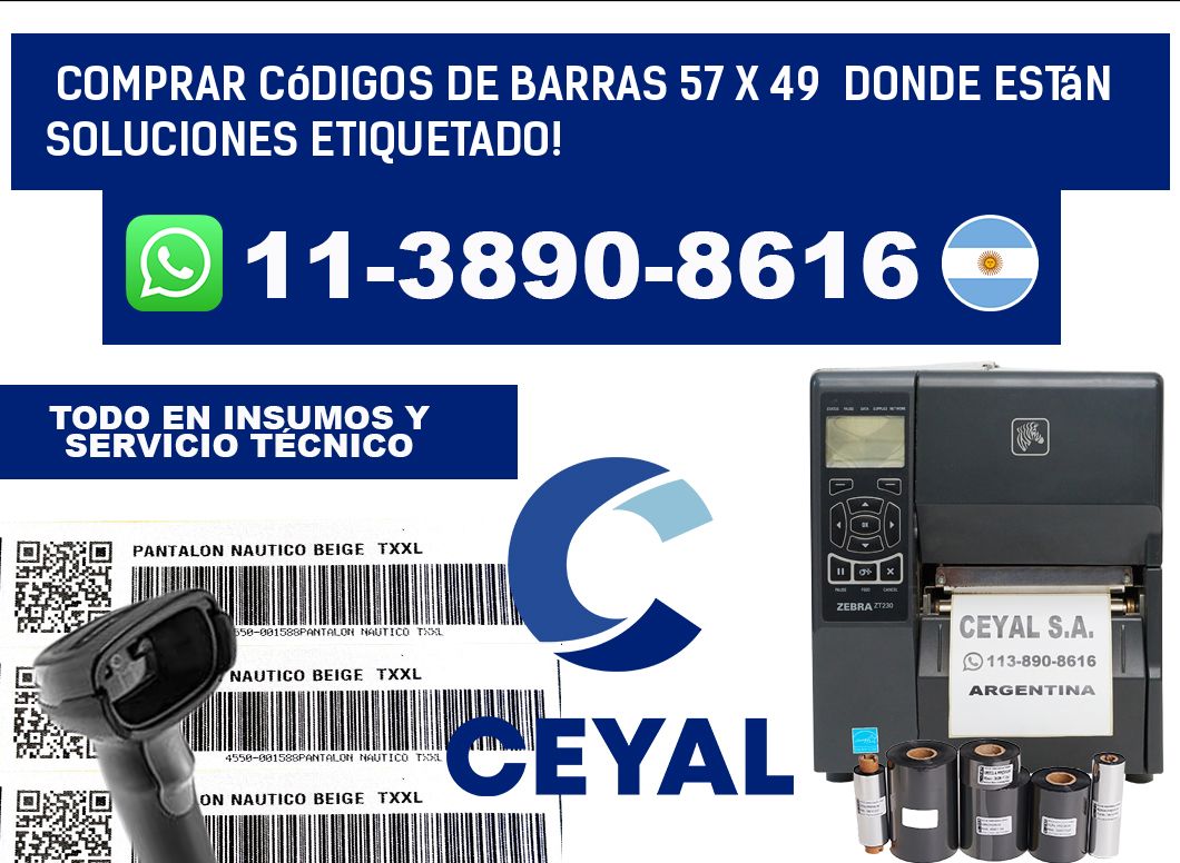 Comprar códigos de barras 57 x 49  donde están soluciones etiquetado!