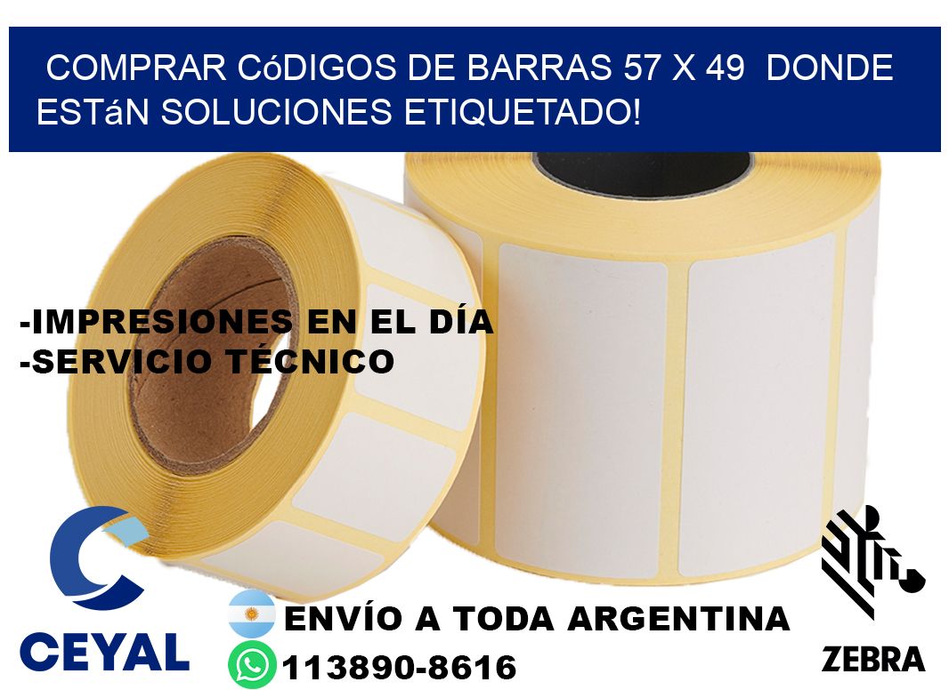 Comprar códigos de barras 57 x 49  donde están soluciones etiquetado!