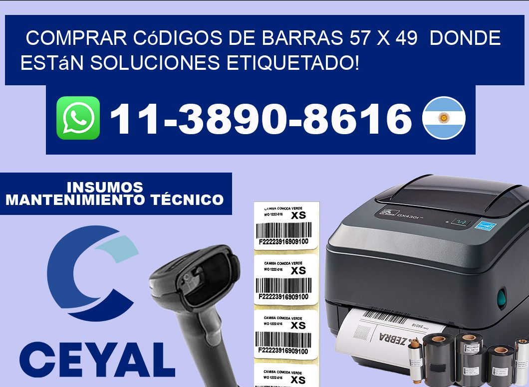 Comprar códigos de barras 57 x 49  donde están soluciones etiquetado!